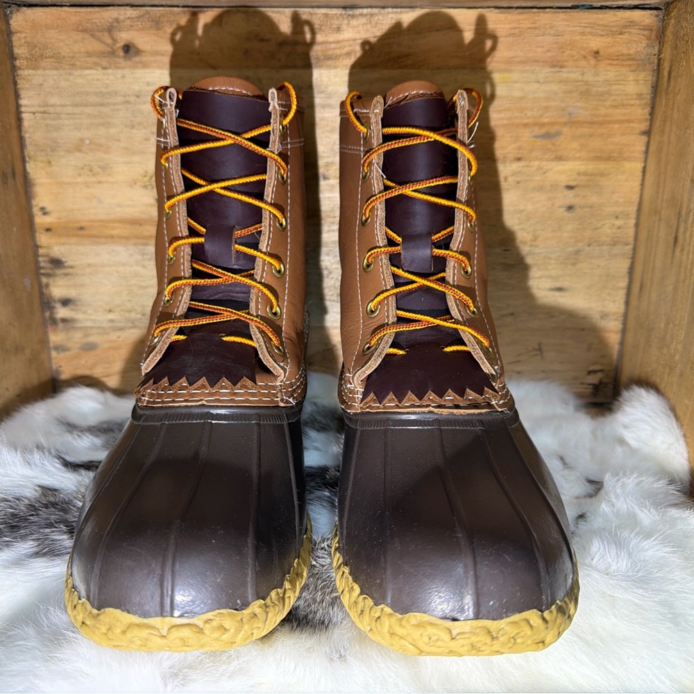 L.L. Bean Men's Dark Brown and Tan Snow Boots